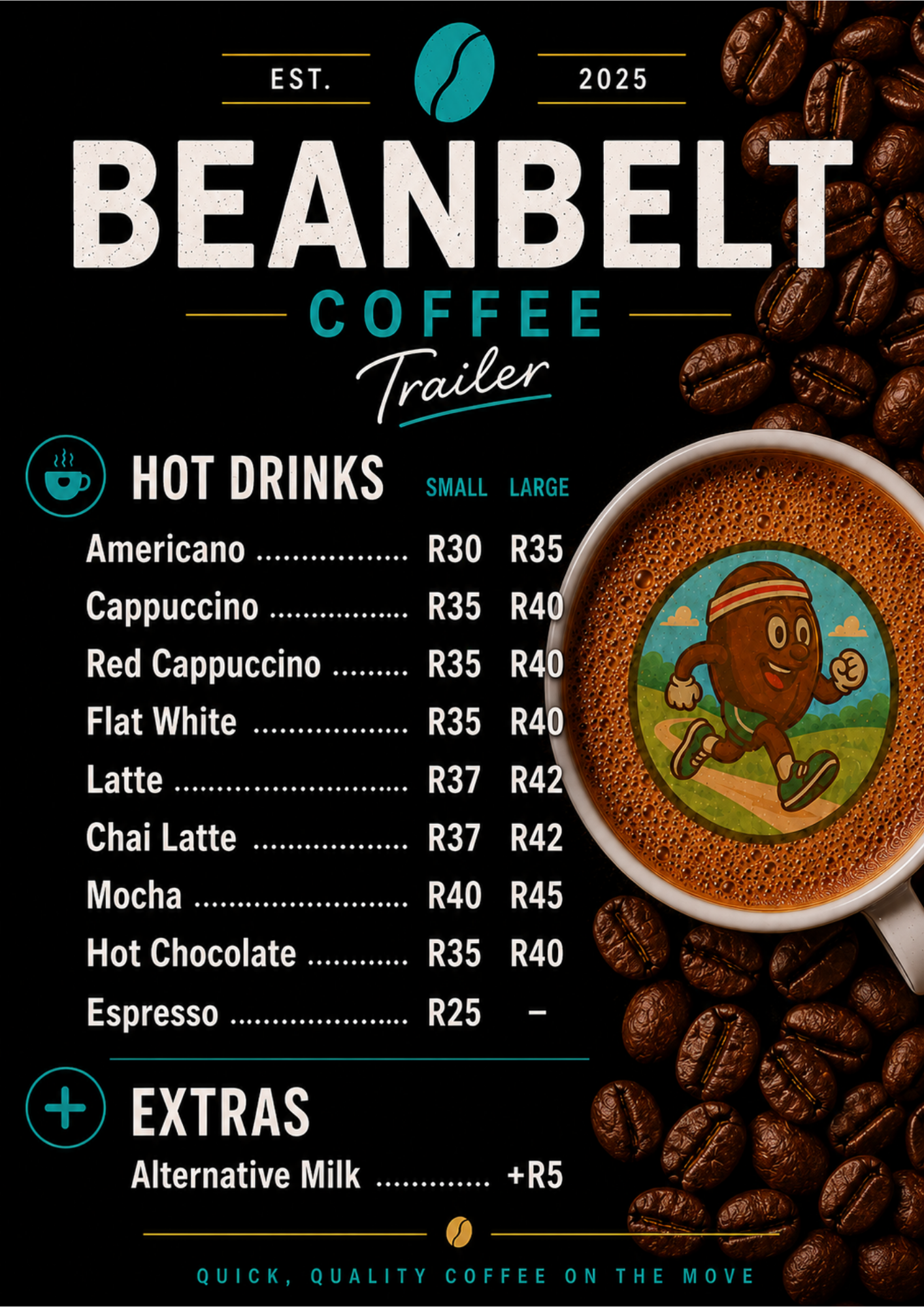 Beanbelt menu page 1